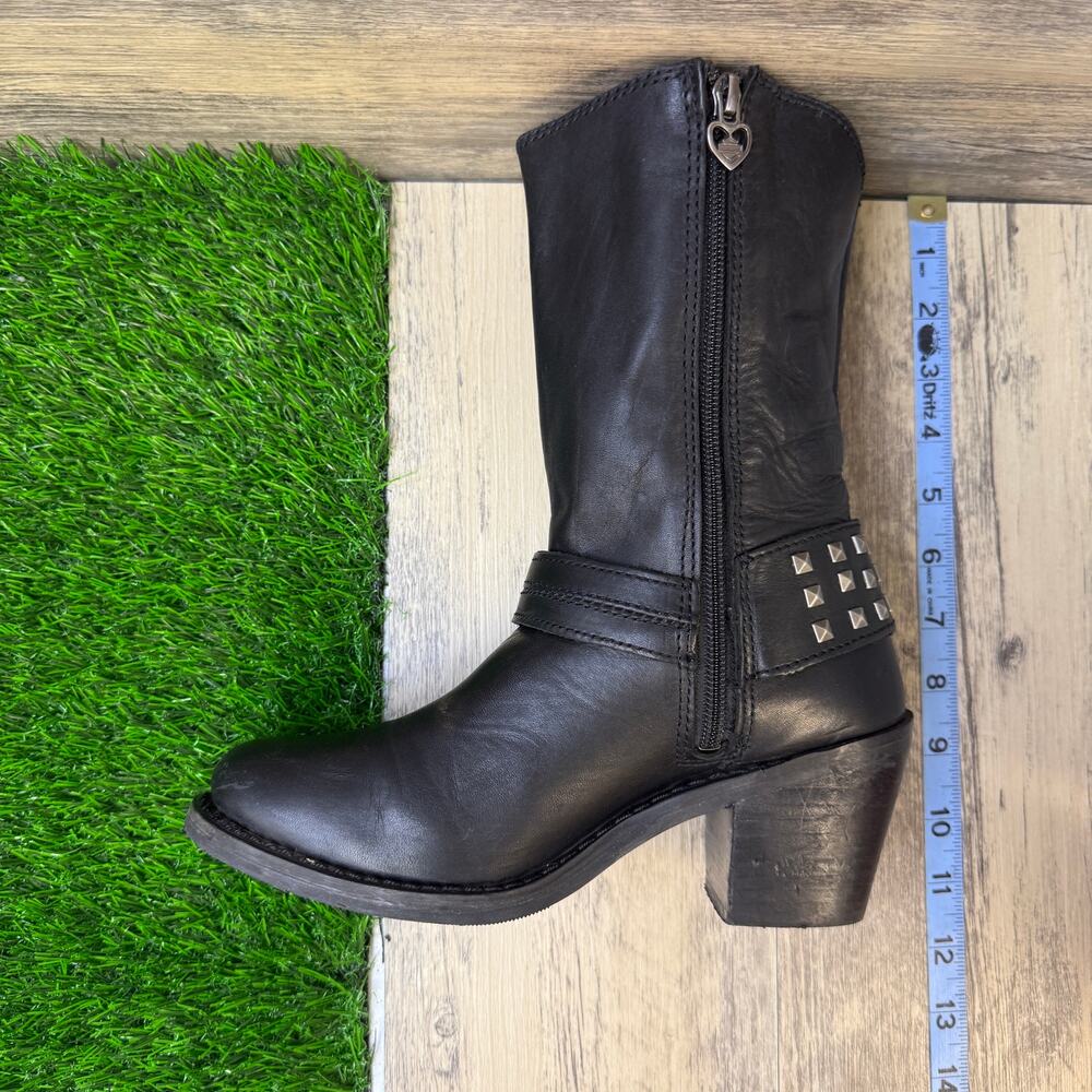 Harley Davidson Women - Size 6 - Black Harness Zipper Boots Style 85161 - Picture 11 of 11